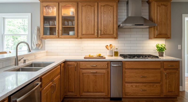 Oak Cabinet Remodeling in Carmel, IN